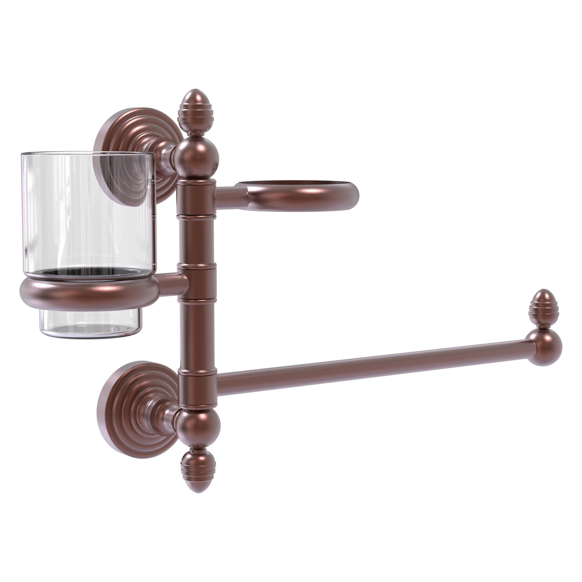 Allied Brass WP-GTBD-1-CA Waverly Place Antique Copper Hair Dryer Holder and Organizer
