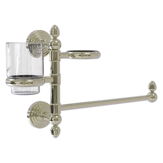 Allied Brass WP-GTBD-1-PNI Waverly Place Polished Nickel Hair Dryer Holder and Organizer