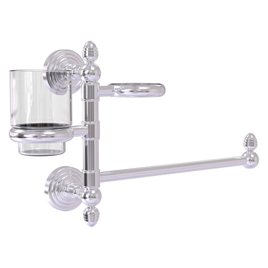 Allied Brass WP-GTBD-1-SCH Waverly Place Satin Chrome Hair Dryer Holder and Organizer