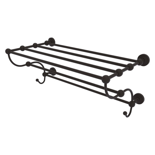 Allied Brass WP-HTL/24-5-ORB Waverly Place 24" Oil Rubbed Bronze Train Rack Towel Shelf