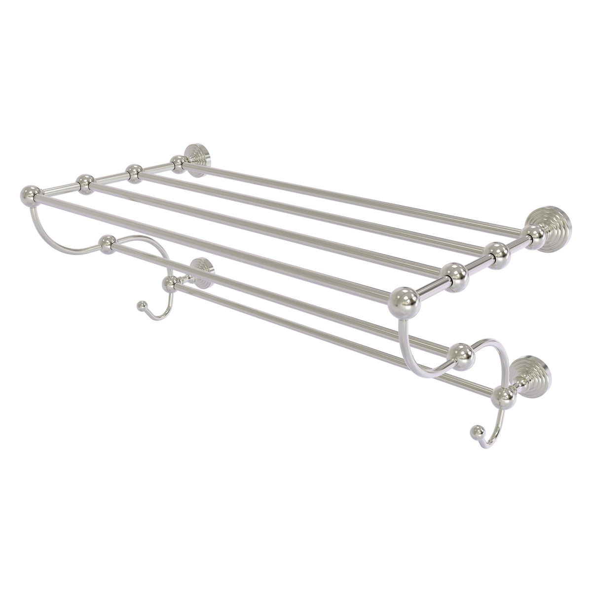 Allied Brass WP-HTL/24-5-SN Waverly Place 24" Satin Nickel Train Rack Towel Shelf
