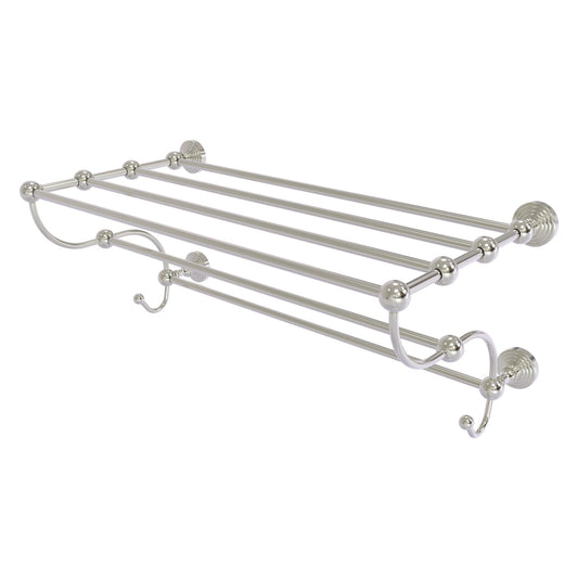 Allied Brass WP-HTL/24-5-SN Waverly Place 24" Satin Nickel Train Rack Towel Shelf