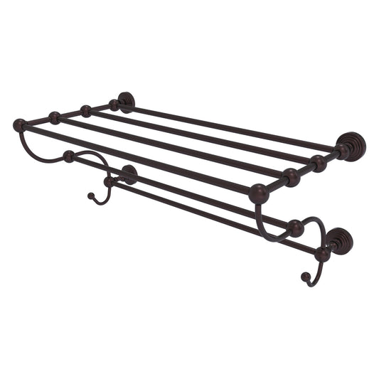 Allied Brass WP-HTL/36-5-ABZ Waverly Place 36" Antique Bronze Train Rack Towel Shelf