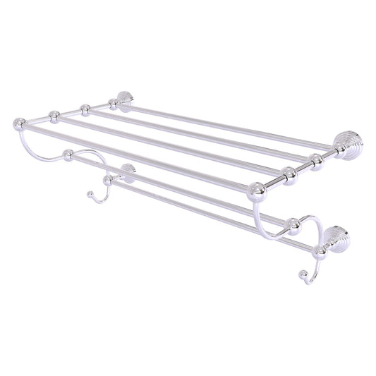 Allied Brass WP-HTL/36-5-PC Waverly Place 36" Polished Chrome Train Rack Towel Shelf