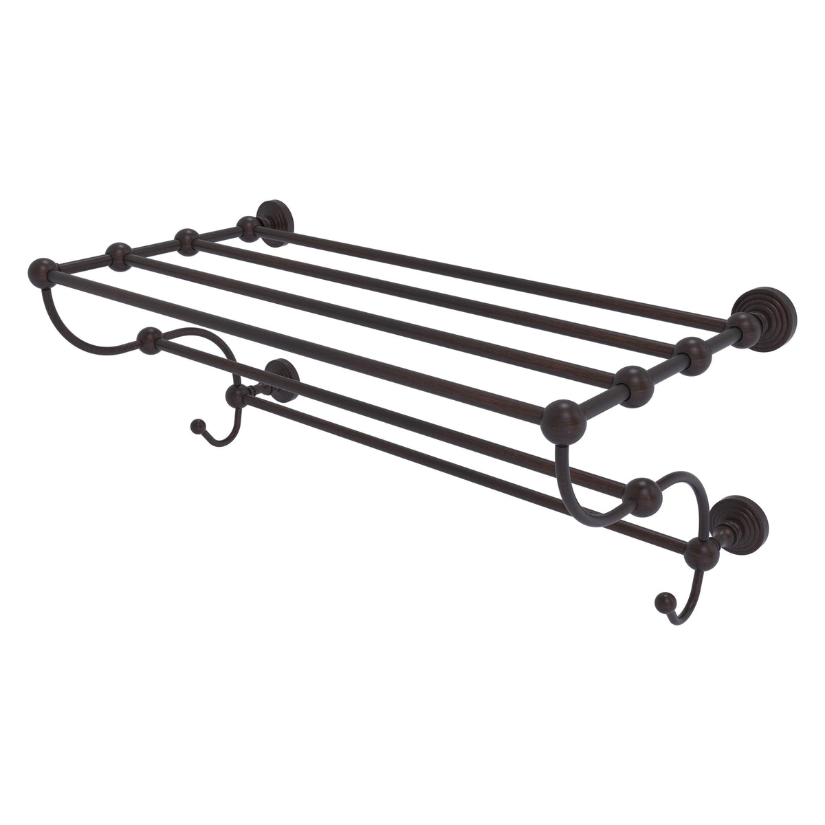 Allied Brass WP-HTL/36-5-VB Waverly Place 36" Venetian Bronze Train Rack Towel Shelf