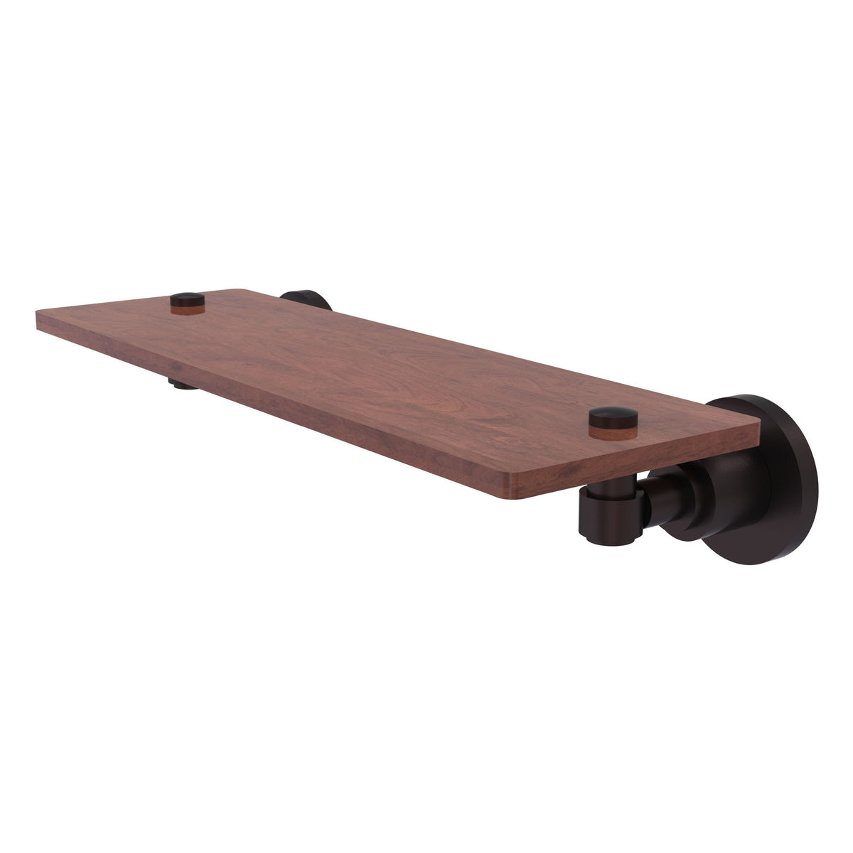 Allied Brass WS-1-16-IRW-ABZ Washington Square 16" Antique Bronze Solid Ironwood Shelf