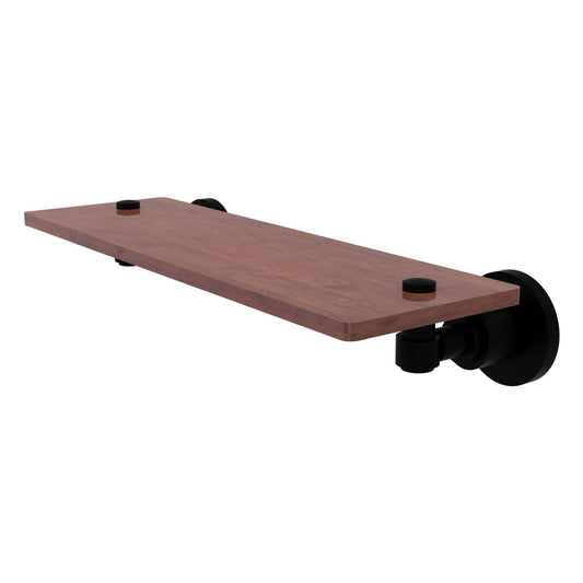 Allied Brass WS-1-16-IRW-BKM Washington Square 16" Matte Black Solid Ironwood Shelf