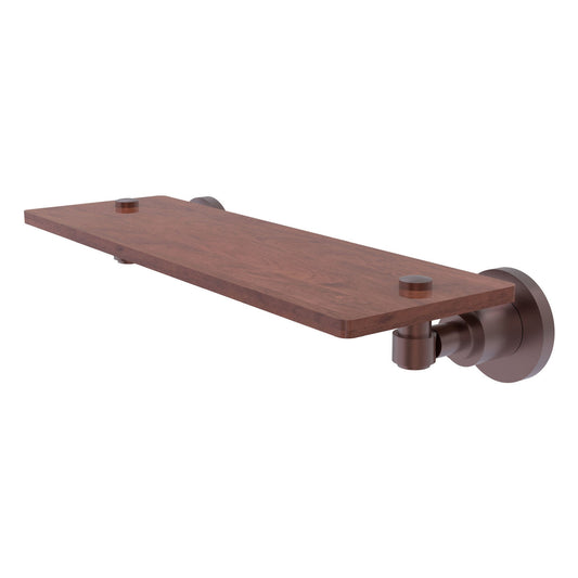 Allied Brass WS-1-16-IRW-CA Washington Square 16" Antique Copper Solid Ironwood Shelf
