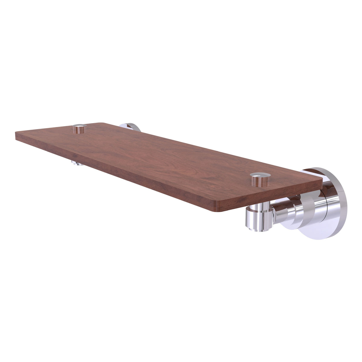 Allied Brass WS-1-16-IRW-PC Washington Square 16" Polished Chrome Solid Ironwood Shelf