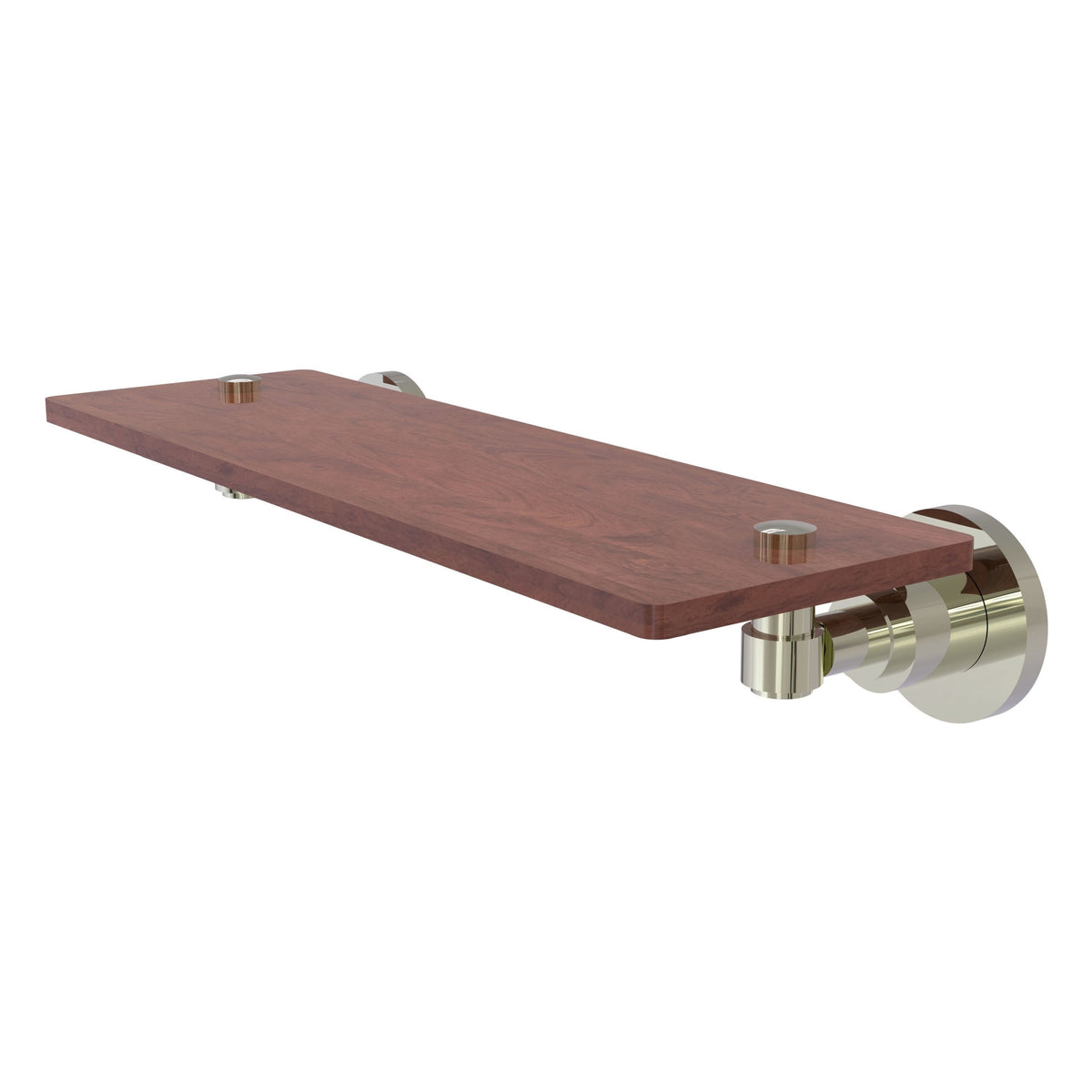 Allied Brass WS-1-16-IRW-PNI Washington Square 16" Polished Nickel Solid Ironwood Shelf