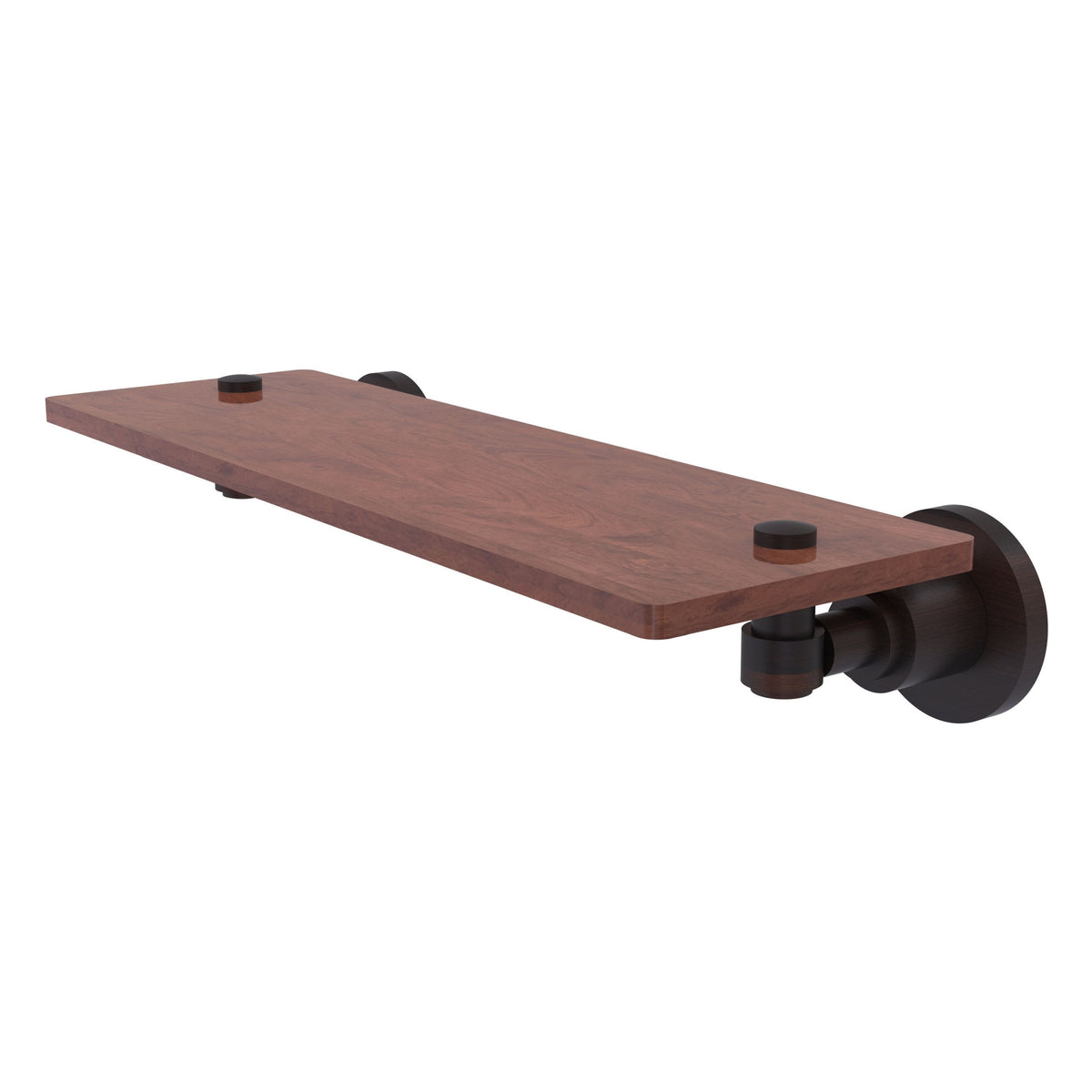 Allied Brass WS-1-16-IRW-VB Washington Square 16" Venetian Bronze Solid Ironwood Shelf