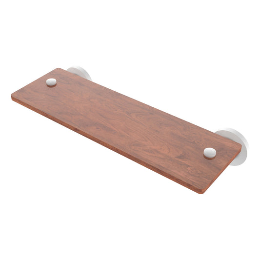 Allied Brass WS-1-16-IRW-WHM Washington Square 16" Matte White Solid Ironwood Shelf