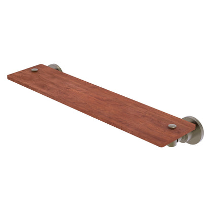 Allied Brass WS-1-22-IRW-ABR Washington Square 22" Antique Brass Solid Ironwood Shelf