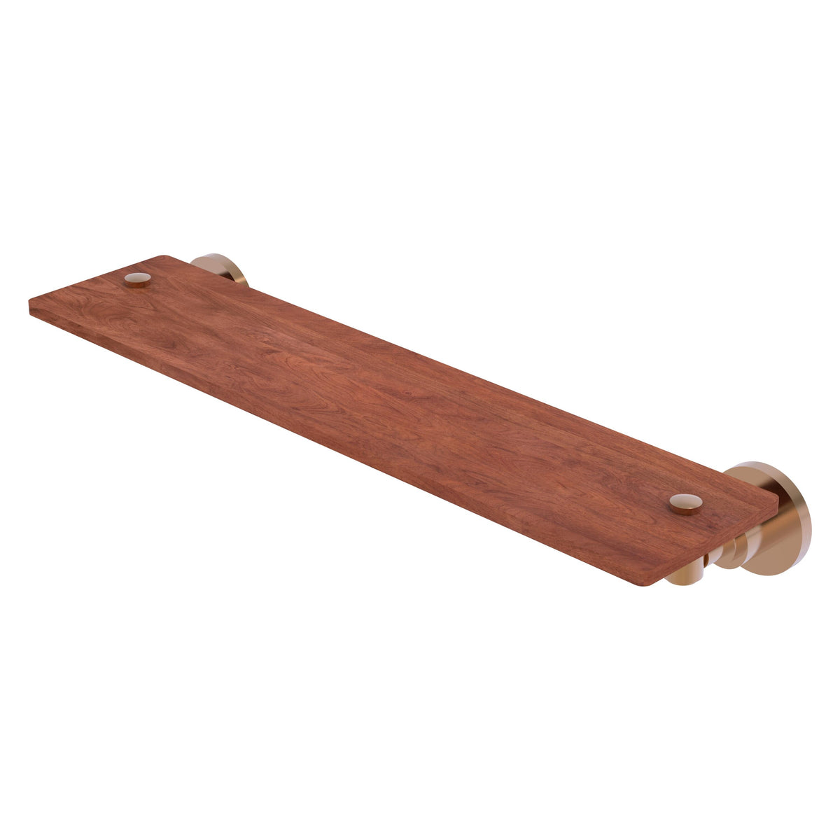 Allied Brass WS-1-22-IRW-BBR Washington Square 22" Brushed Bronze Solid Ironwood Shelf