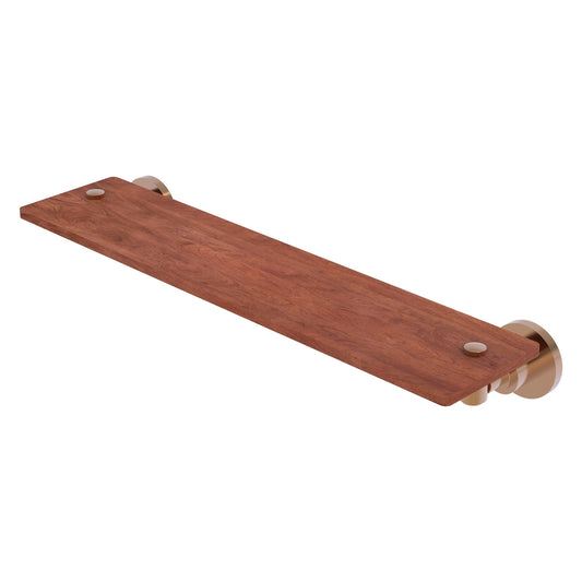 Allied Brass WS-1-22-IRW-BBR Washington Square 22" Brushed Bronze Solid Ironwood Shelf