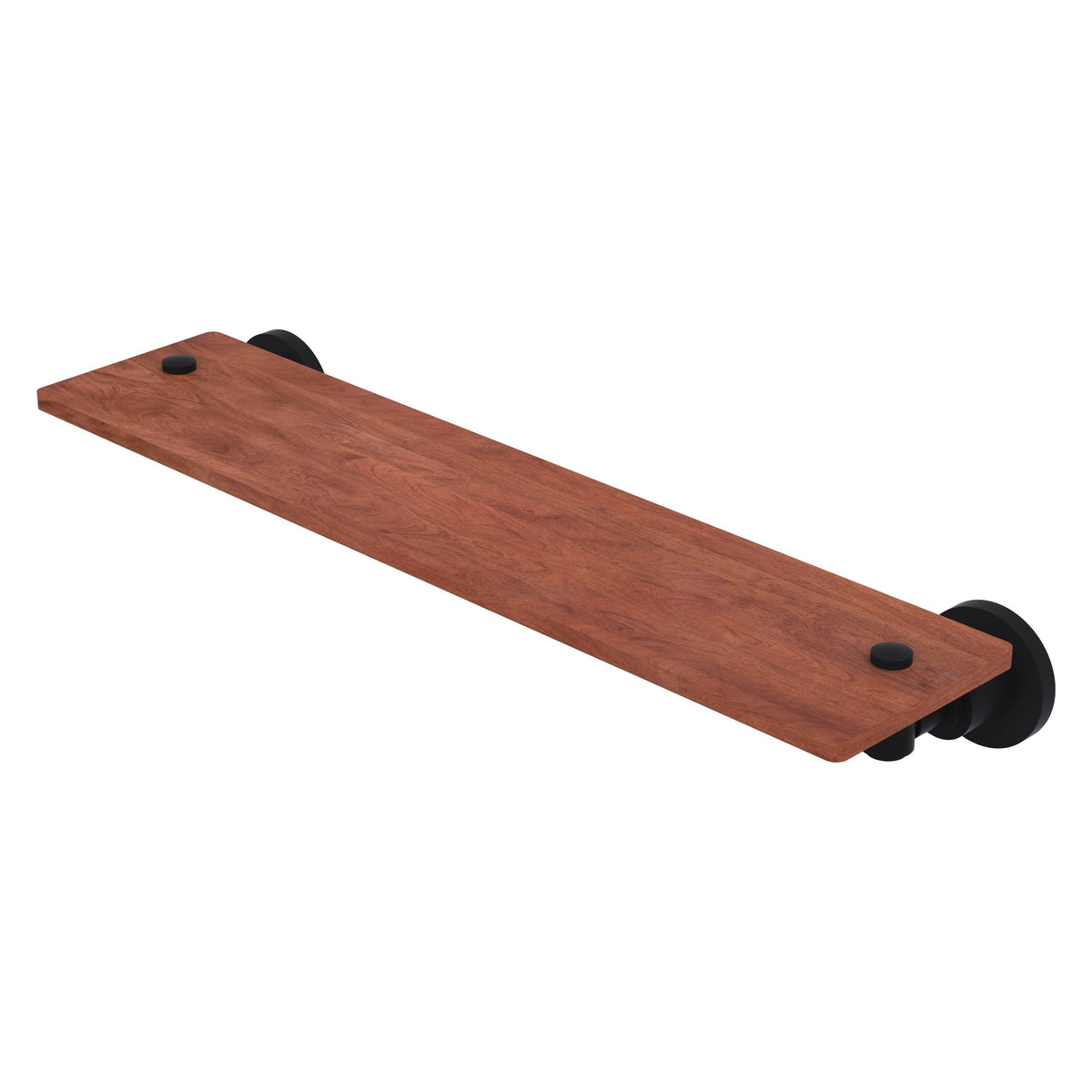 Allied Brass WS-1-22-IRW-BKM Washington Square 22" Matte Black Solid Ironwood Shelf