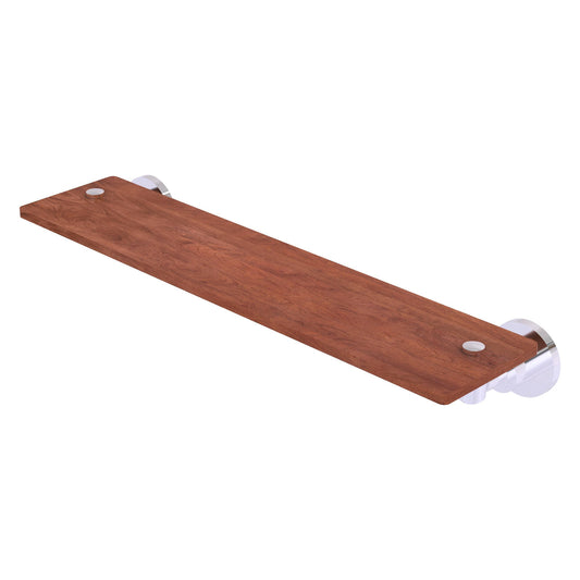 Allied Brass WS-1-22-IRW-PC Washington Square 22" Polished Chrome Solid Ironwood Shelf