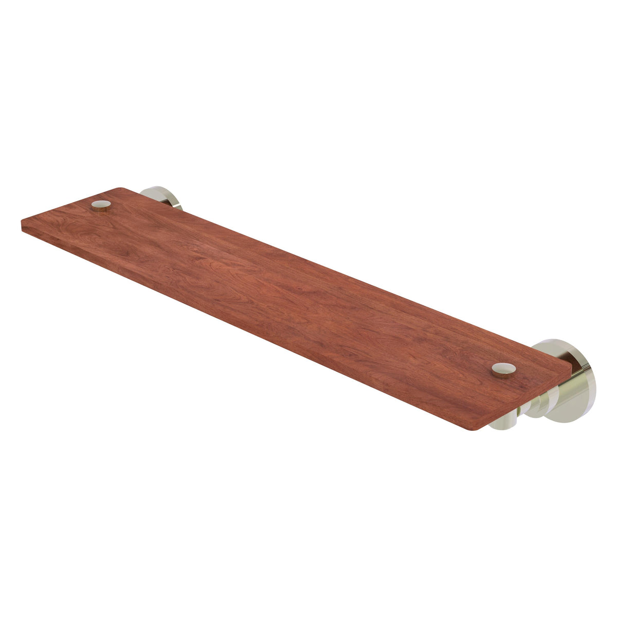 Allied Brass WS-1-22-IRW-PNI Washington Square 22" Polished Nickel Solid Ironwood Shelf