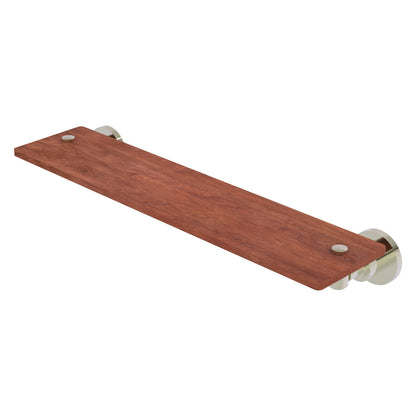 Allied Brass WS-1-22-IRW-PNI Washington Square 22" Polished Nickel Solid Ironwood Shelf