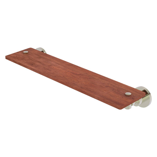 Allied Brass WS-1-22-IRW-PNI Washington Square 22" Polished Nickel Solid Ironwood Shelf