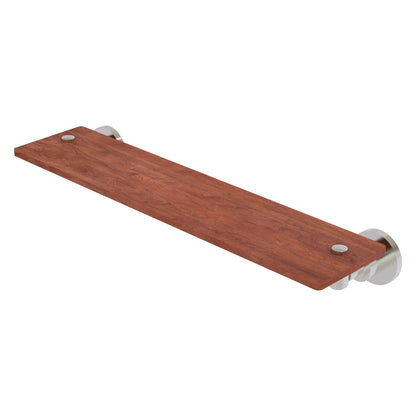 Allied Brass WS-1-22-IRW-SN Washington Square 22" Satin Nickel Solid Ironwood Shelf