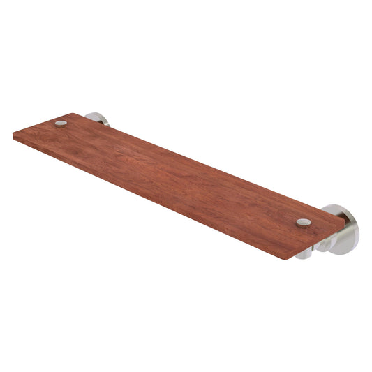 Allied Brass WS-1-22-IRW-SN Washington Square 22" Satin Nickel Solid Ironwood Shelf