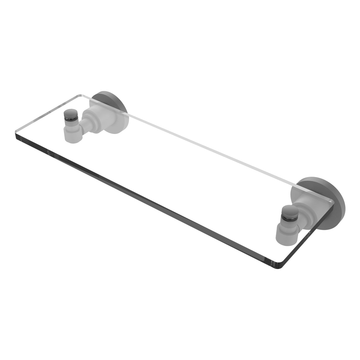 Allied Brass WS-1/16-GYM Washington Square 16" Matte Gray Glass Vanity Shelf