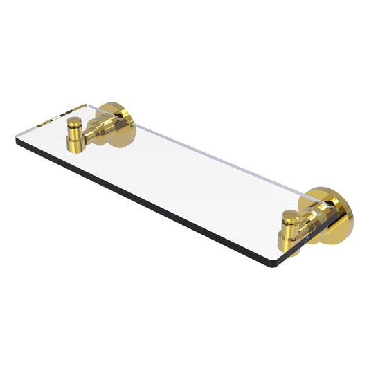 Allied Brass WS-1/16-PB Washington Square 16" Polished Brass Glass Vanity Shelf
