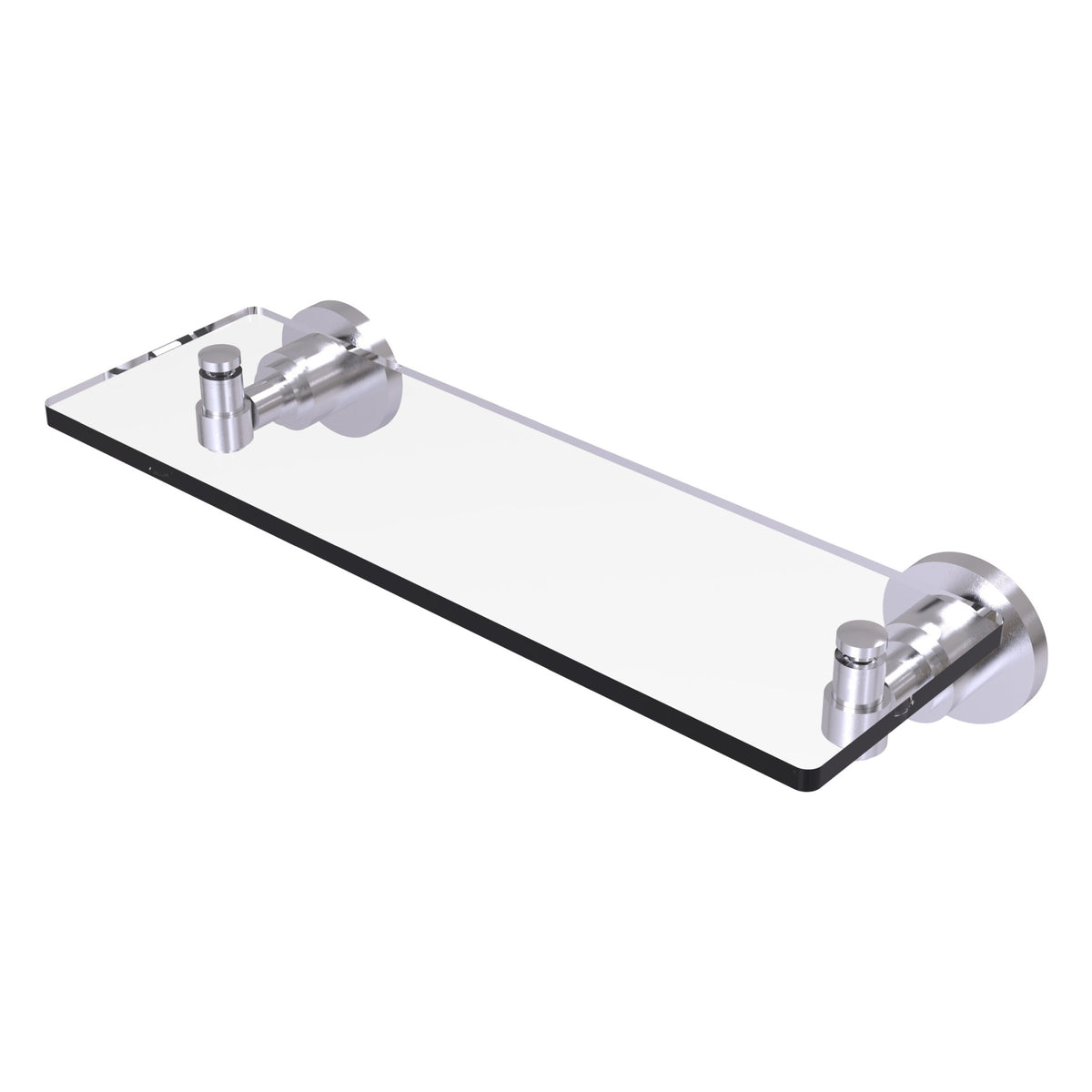 Allied Brass WS-1/16-SCH Washington Square 16" Satin Chrome Glass Vanity Shelf