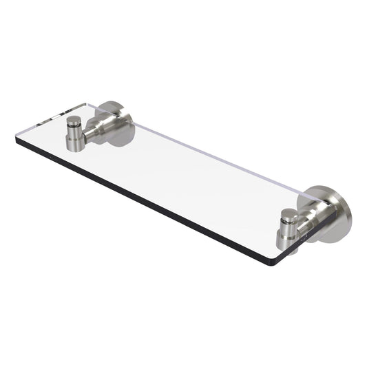 Allied Brass WS-1/16-SN Washington Square 16" Satin Nickel Glass Vanity Shelf