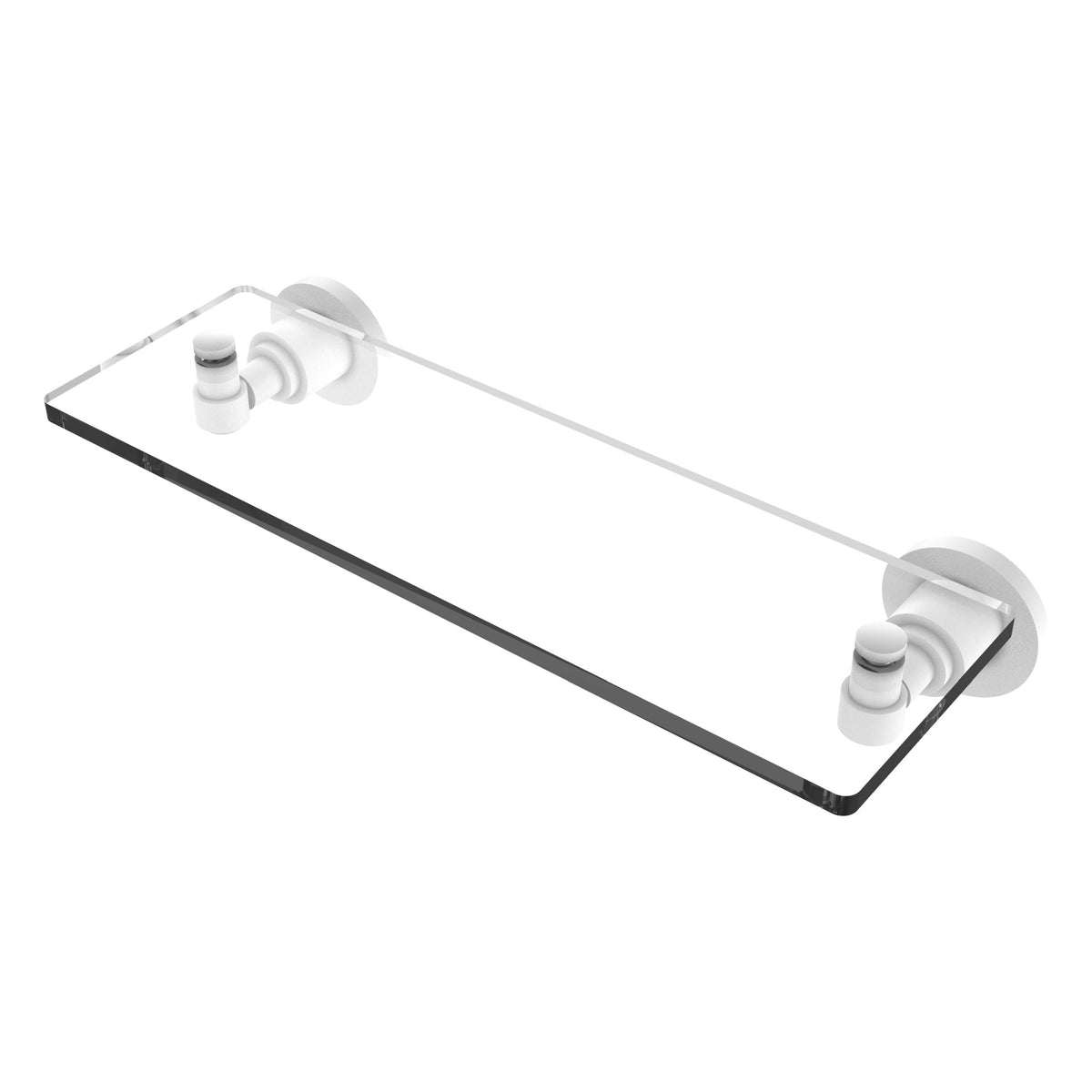 Allied Brass WS-1/16-WHM Washington Square 16" Matte White Glass Vanity Shelf