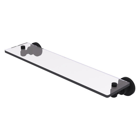 Allied Brass WS-1/22-BKM Washington Square 22" Matte Black Glass Vanity Shelf