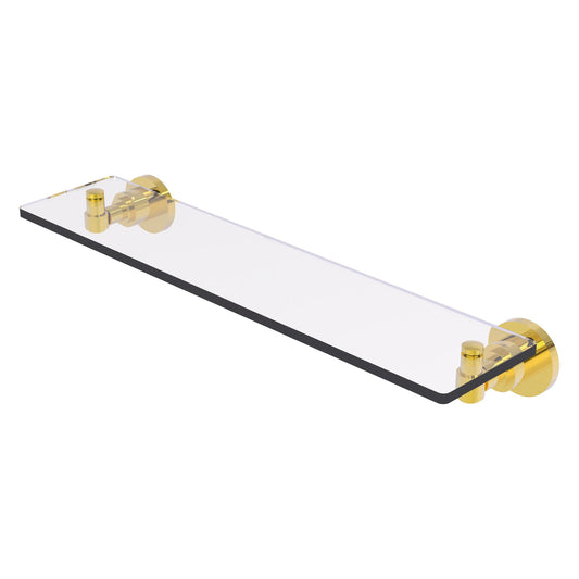 Allied Brass WS-1/22-PB Washington Square 22" Polished Brass Glass Vanity Shelf