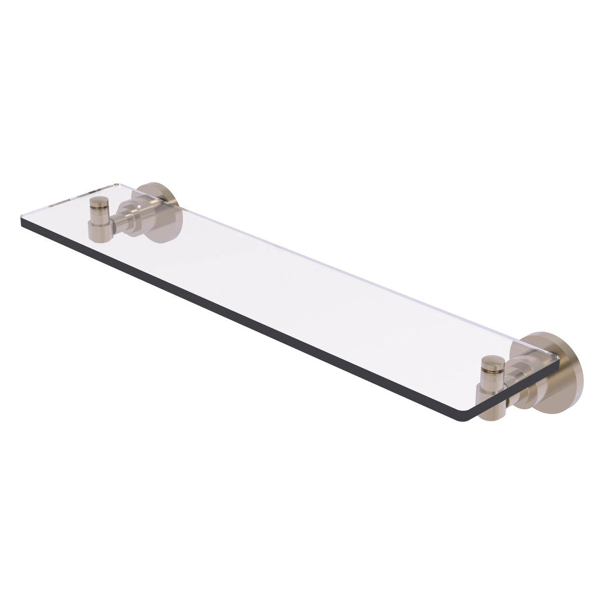 Allied Brass WS-1/22-PEW Washington Square 22" Antique Pewter Glass Vanity Shelf