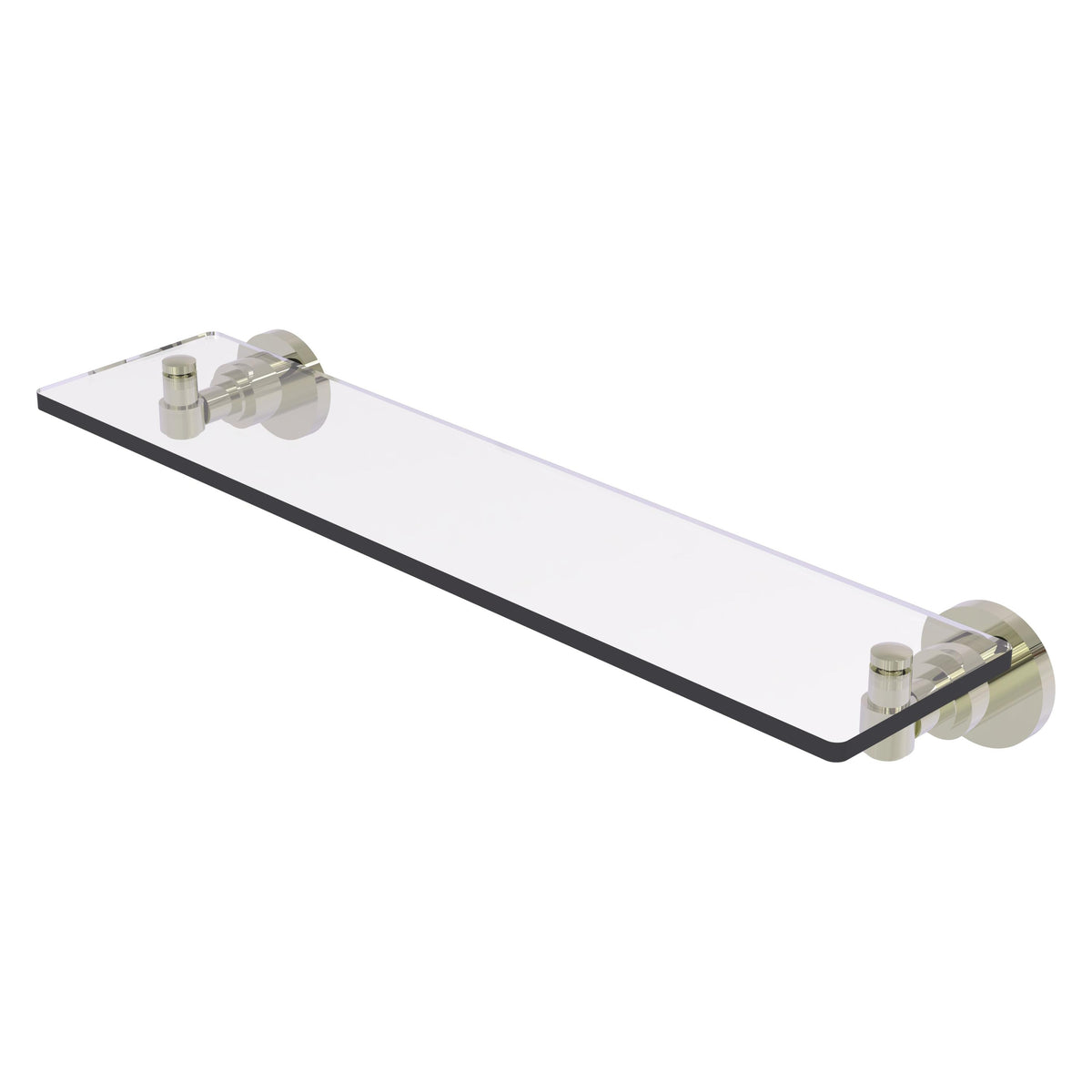 Allied Brass WS-1/22-PNI Washington Square 22" Polished Nickel Glass Vanity Shelf