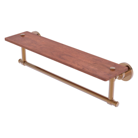 Allied Brass WS-1TB-22-IRW-BBR Washington Square 22" Brushed Bronze Solid IPE Ironwood Shelf