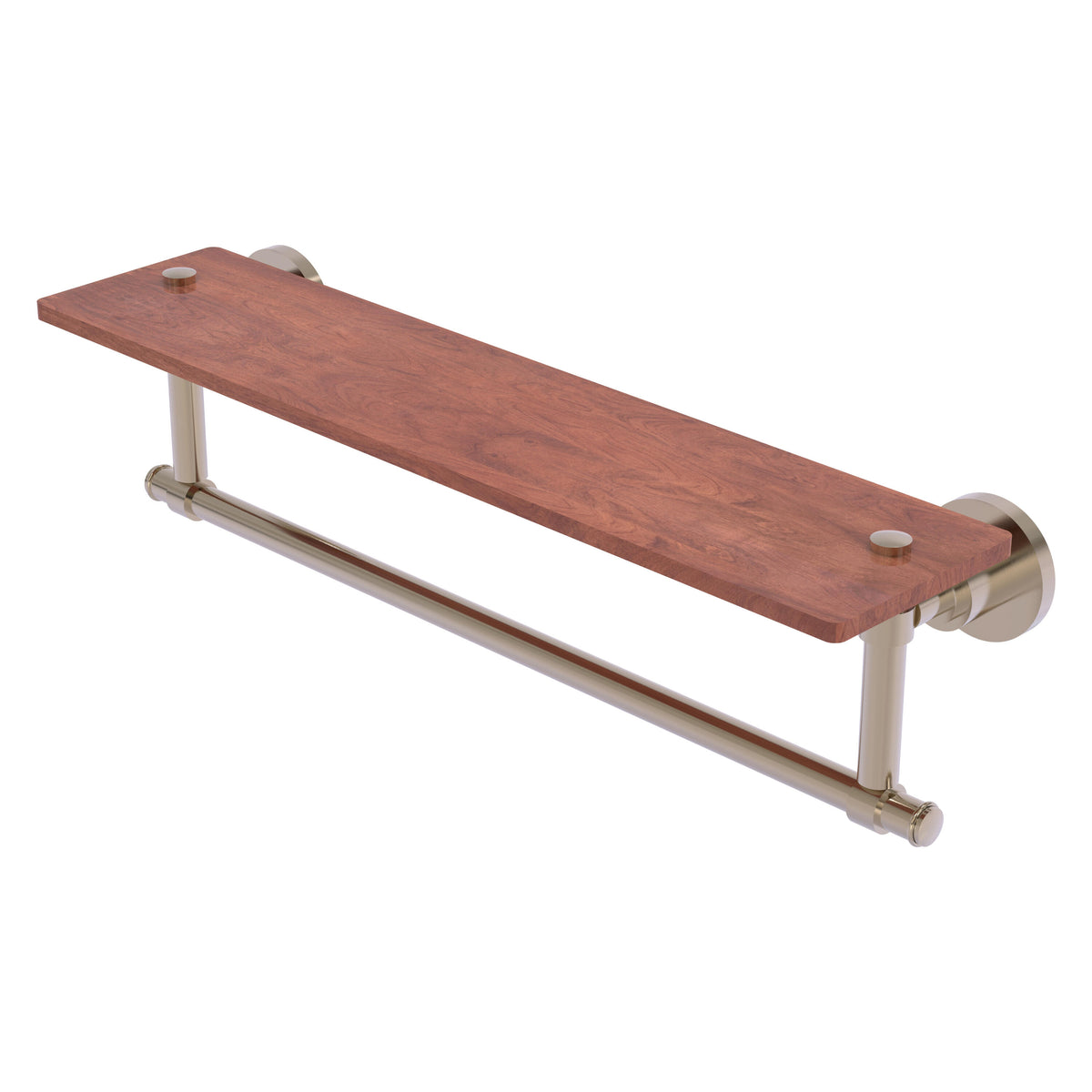 Allied Brass WS-1TB-22-IRW-PEW Washington Square 22" Antique Pewter Solid IPE Ironwood Shelf