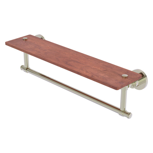 Allied Brass WS-1TB-22-IRW-PNI Washington Square 22" Polished Nickel Solid IPE Ironwood Shelf
