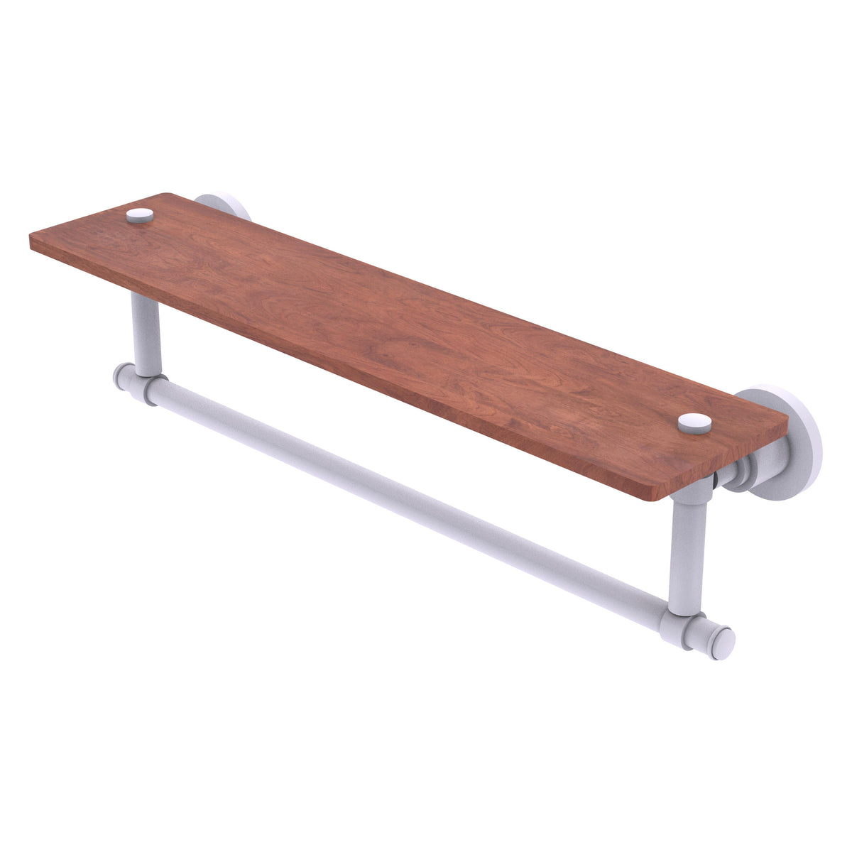 Allied Brass WS-1TB-22-IRW-WHM Washington Square 22" Matte White Solid IPE Ironwood Shelf