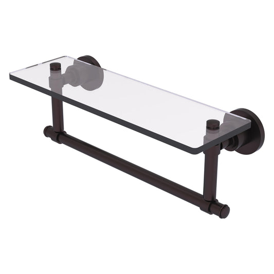 Allied Brass WS-1TB/16-ABZ Washington Square 16" Antique Bronze Glass Vanity Shelf