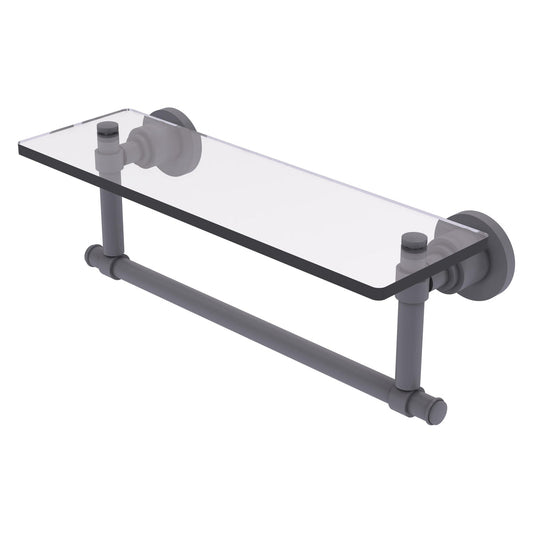 Allied Brass WS-1TB/16-GYM Washington Square 16" Matte Gray Glass Vanity Shelf