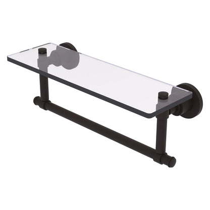 Allied Brass WS-1TB/16-ORB Washington Square 16" Oil Rubbed Bronze Glass Vanity Shelf