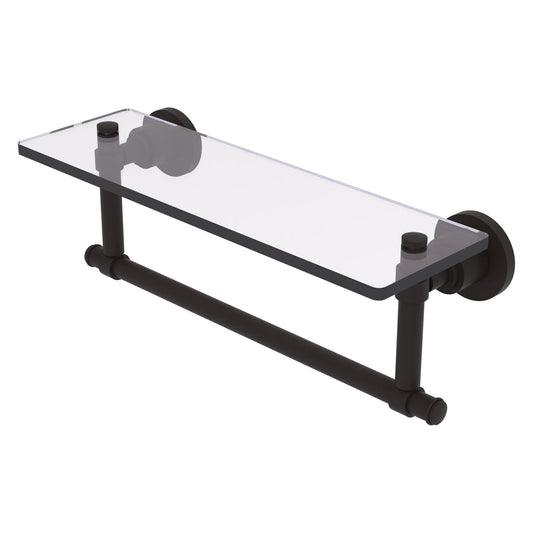 Allied Brass WS-1TB/16-ORB Washington Square 16" Oil Rubbed Bronze Glass Vanity Shelf