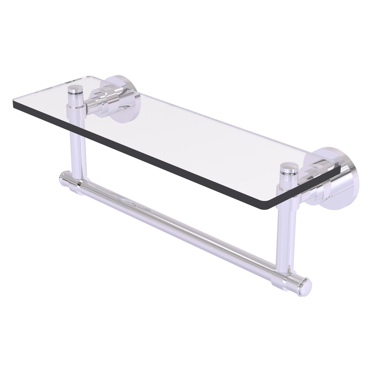 Allied Brass WS-1TB/16-PC Washington Square 16" Polished Chrome Glass Vanity Shelf