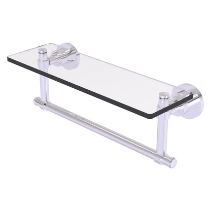Allied Brass WS-1TB/16-PC Washington Square 16" Polished Chrome Glass Vanity Shelf