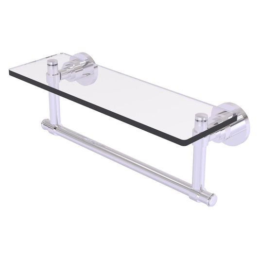 Allied Brass WS-1TB/16-PC Washington Square 16" Polished Chrome Glass Vanity Shelf