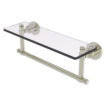 Allied Brass WS-1TB/16-PNI Washington Square 16" Polished Nickel Glass Vanity Shelf