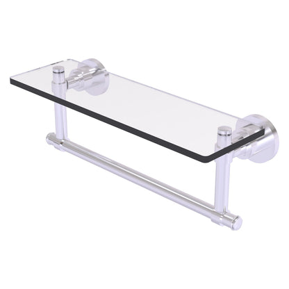 Allied Brass WS-1TB/16-SCH Washington Square 16" Satin Chrome Glass Vanity Shelf