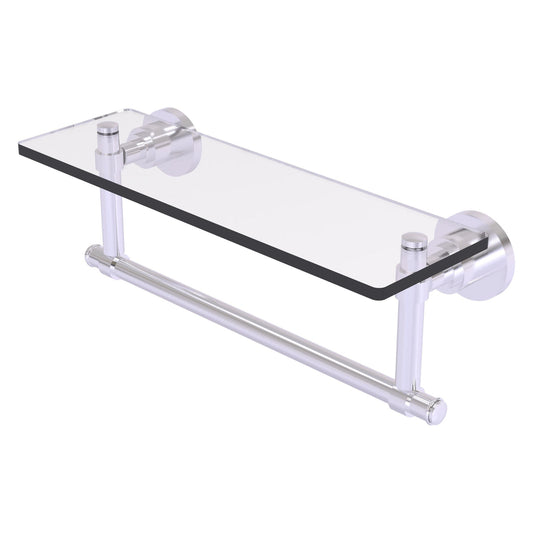 Allied Brass WS-1TB/16-SCH Washington Square 16" Satin Chrome Glass Vanity Shelf