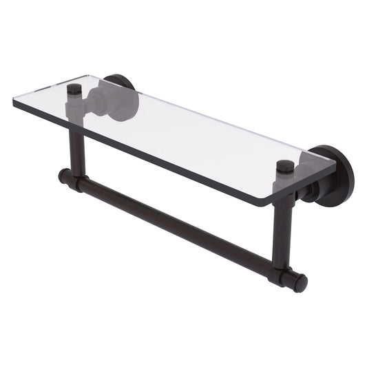 Allied Brass WS-1TB/16-VB Washington Square 16" Venetian Bronze Glass Vanity Shelf